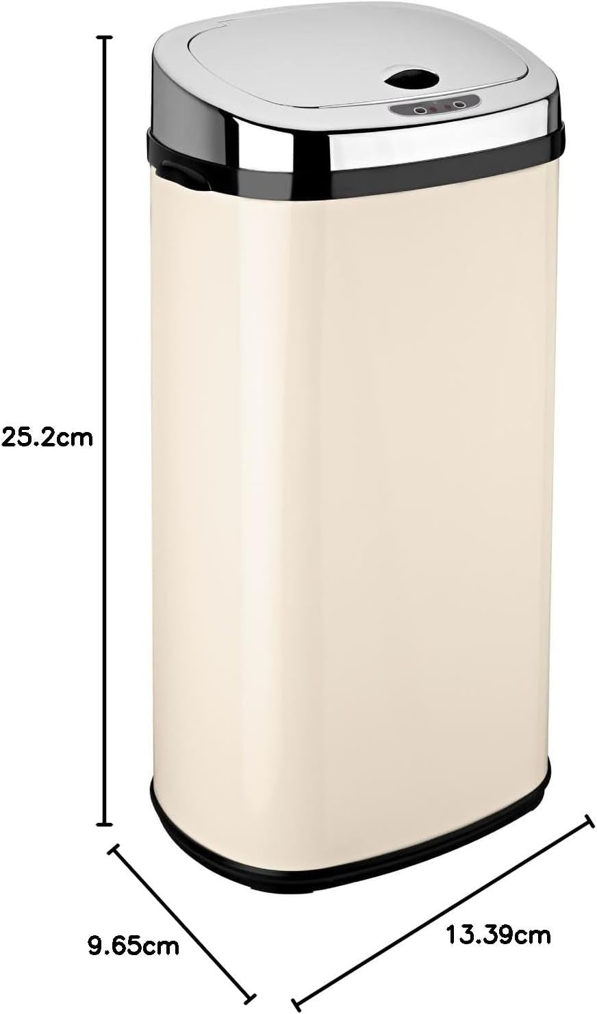 42L Automatic Sensor Kitchen Bin Stainless Steel Cream Touchless
