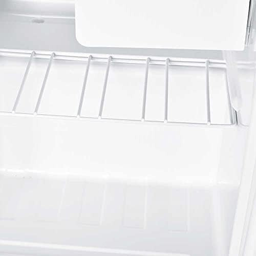 42L Mini Fridge Countertop Compact Lockable Reversible Door White