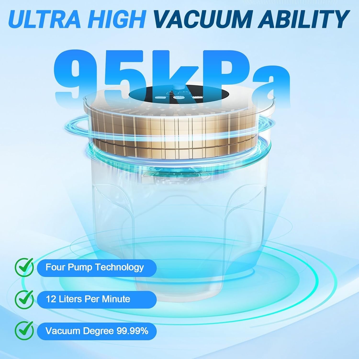 3L Resin Bubble Remover Vacuum Chamber 95kPa Timer