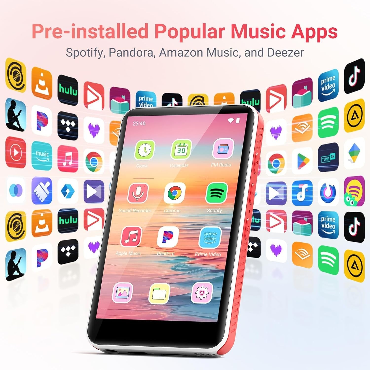 192GB MP3 MP4 Player Android 13 4" Touchscreen Bluetooth WiFi