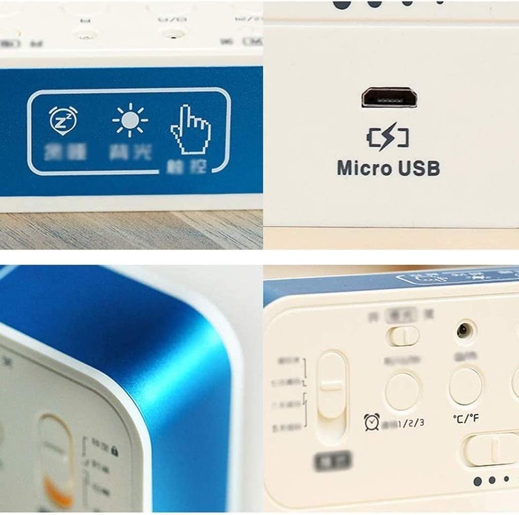 Alarm Clock Radio Dual USB Charging Digital Display Dimmer Sleep Timer