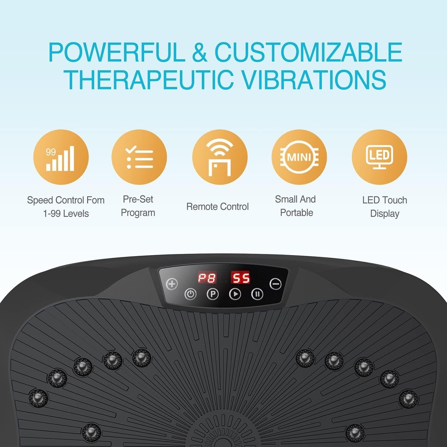 Compact Vibration Fitness Platform Home Workout Lymphatic Wellness