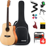 41in 4/4 Full Size Acoustic Guitar Starter Kit Cutaway w/ Bag