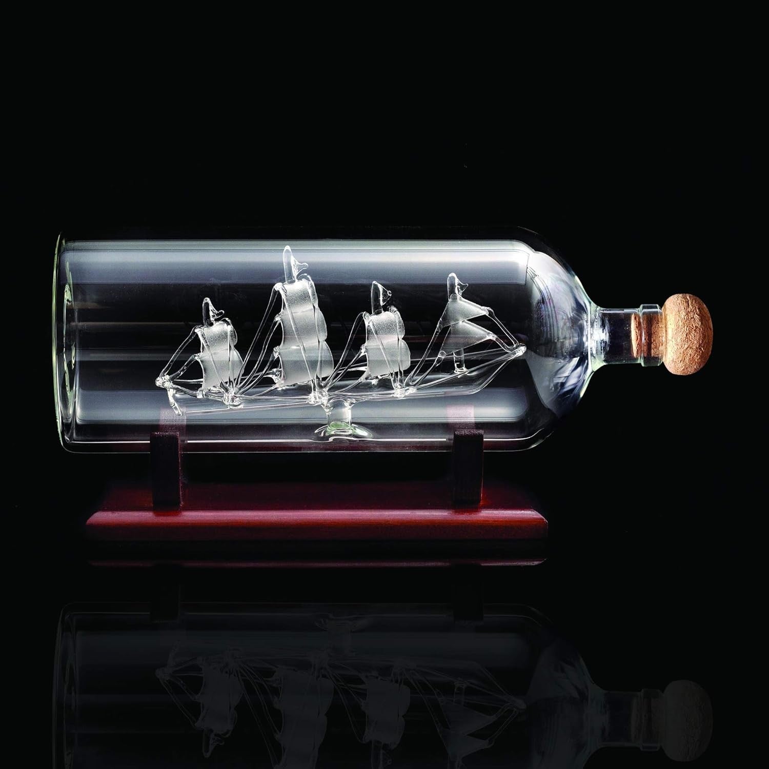 Ship in a Bottle Whiskey Decanter 750ml Glass Nautical Liquor Bottle Gift