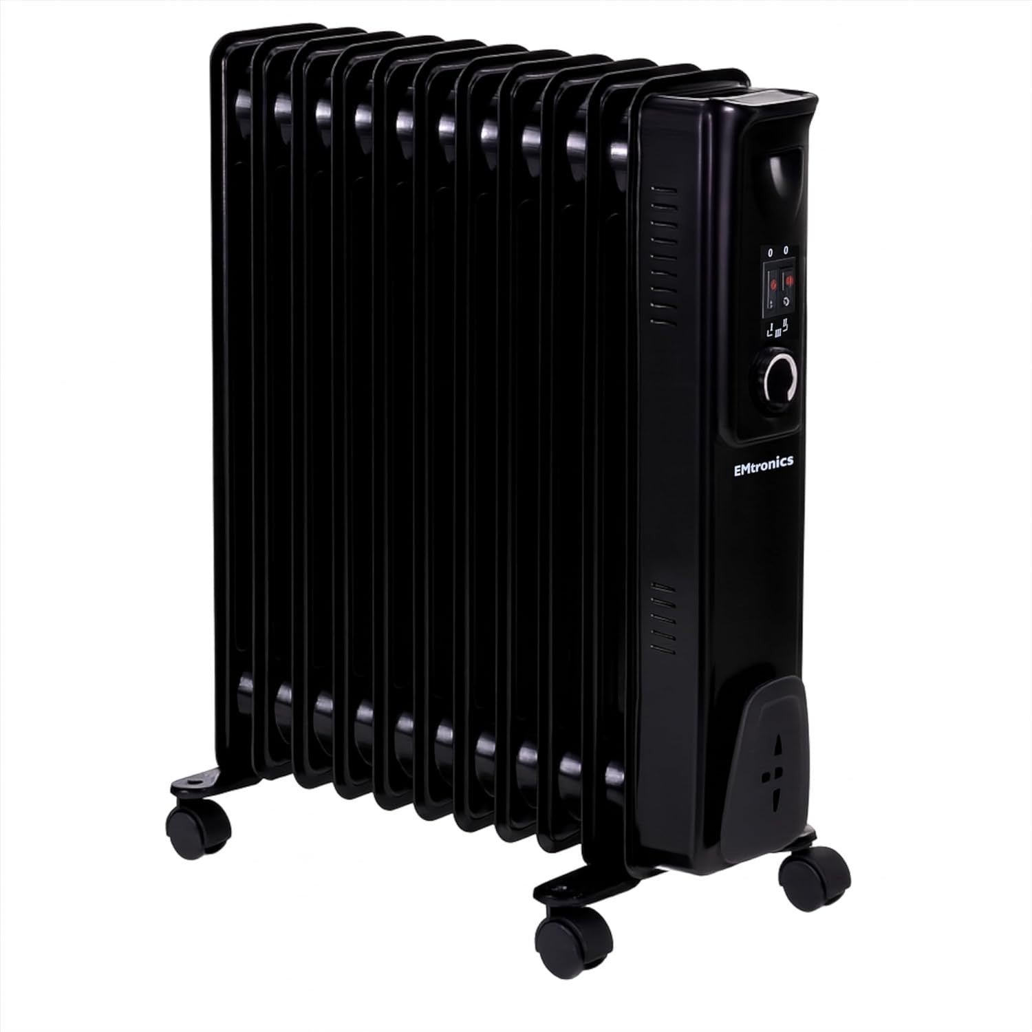 Portable 2500W Oil Heater Radiator 11 Fin Adjustable Thermostat 25sqm Room