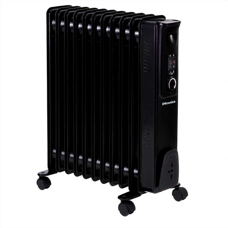Portable 2500W Oil Heater Radiator 11 Fin Adjustable Thermostat 25sqm Room