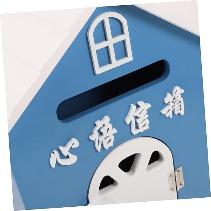 Lockable Wall Mounted Mailbox Outdoor Blue | Secure Post Box for Home & Garden