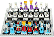 Wooden Cartoon Chess Set for Kids | Portable Board Game | Safe Durable Pieces