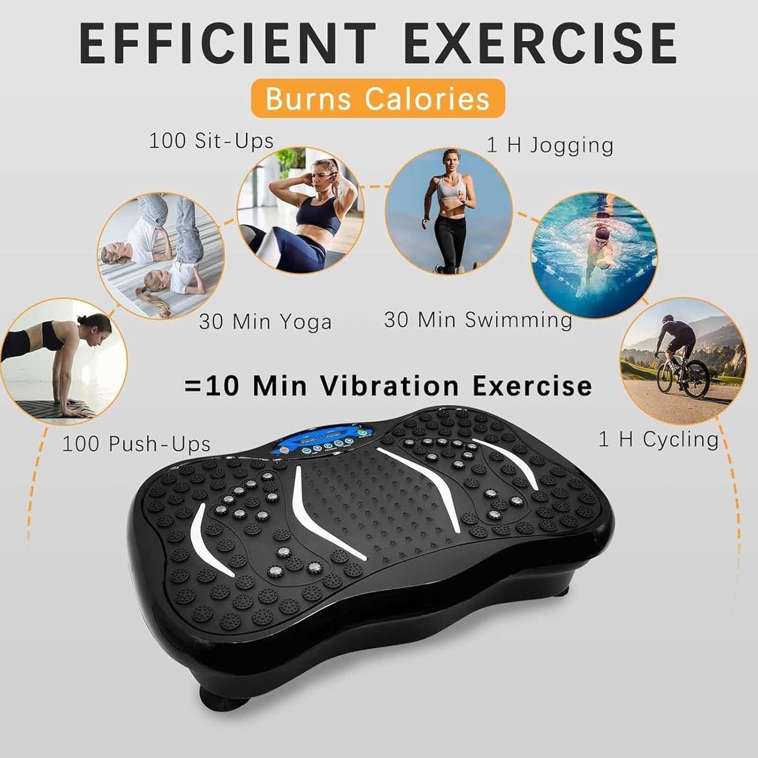 Vibration Plate Exercise Machine 99 Speeds Weight Loss Lymphatic Drainage