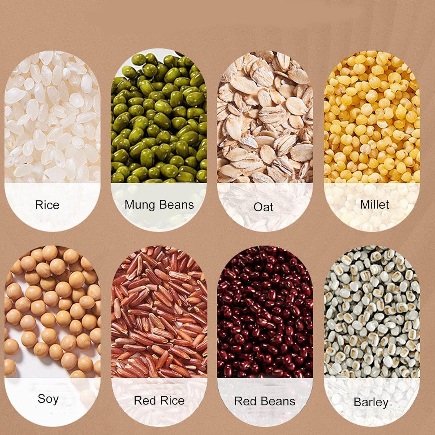 Rotating Grain Storage Dispenser 6 Grid Rice Bucket 12kg Dry Food Bin