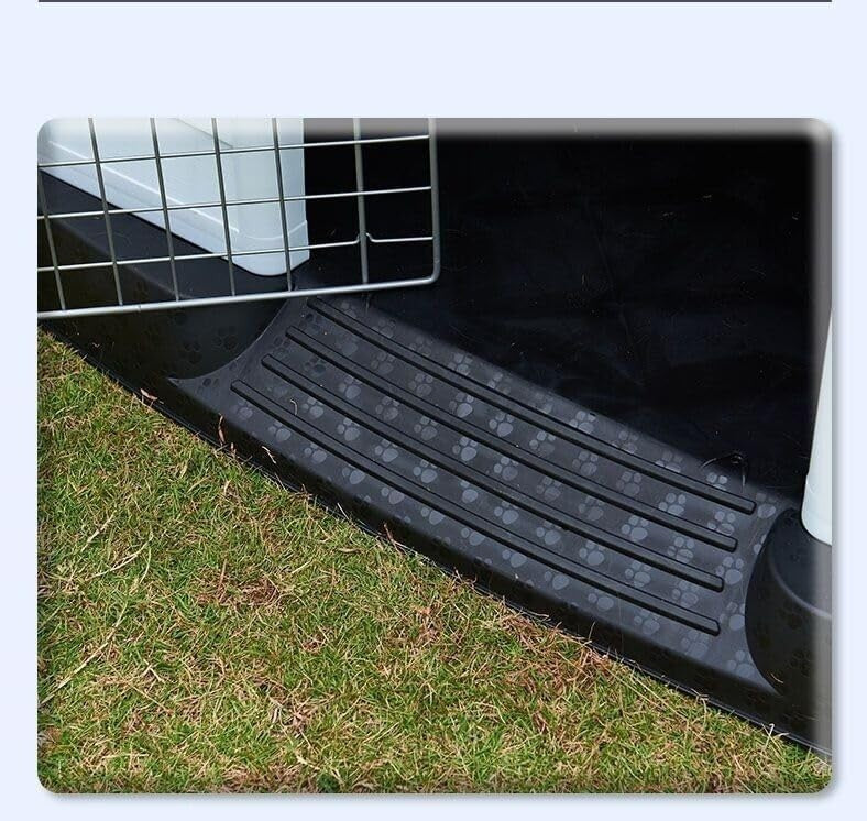 Weatherproof Plastic Dog Kennel | Indoor Outdoor Pet Shelter 72x66x71cm