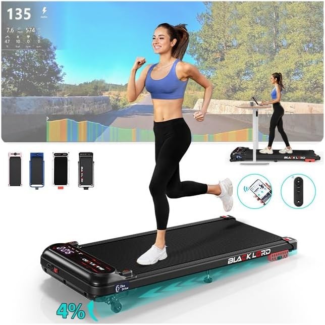 Foldable Under Desk Treadmill 3HP Walking Jogging Running Machine