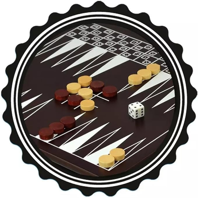 Luxury 10-in-1 Wooden Board Game Set with Chess, Checkers & Storage Drawers