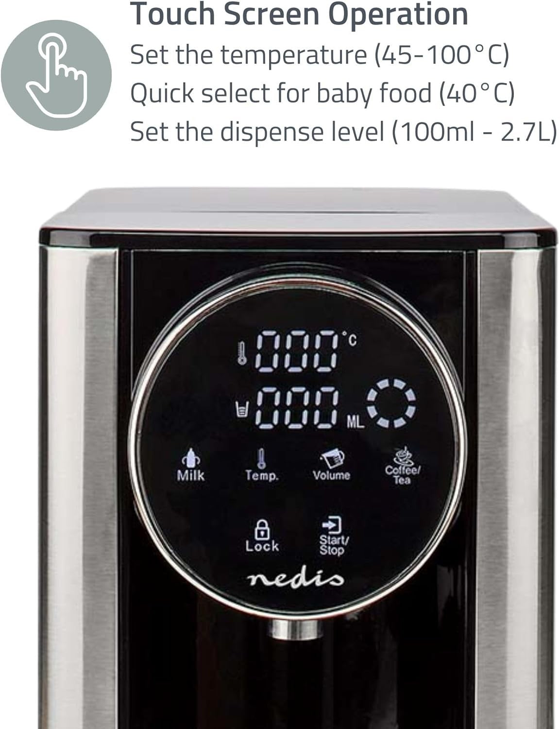 Instant Hot Water Dispenser 2.7L | 2600W Fast Boil Touch Control