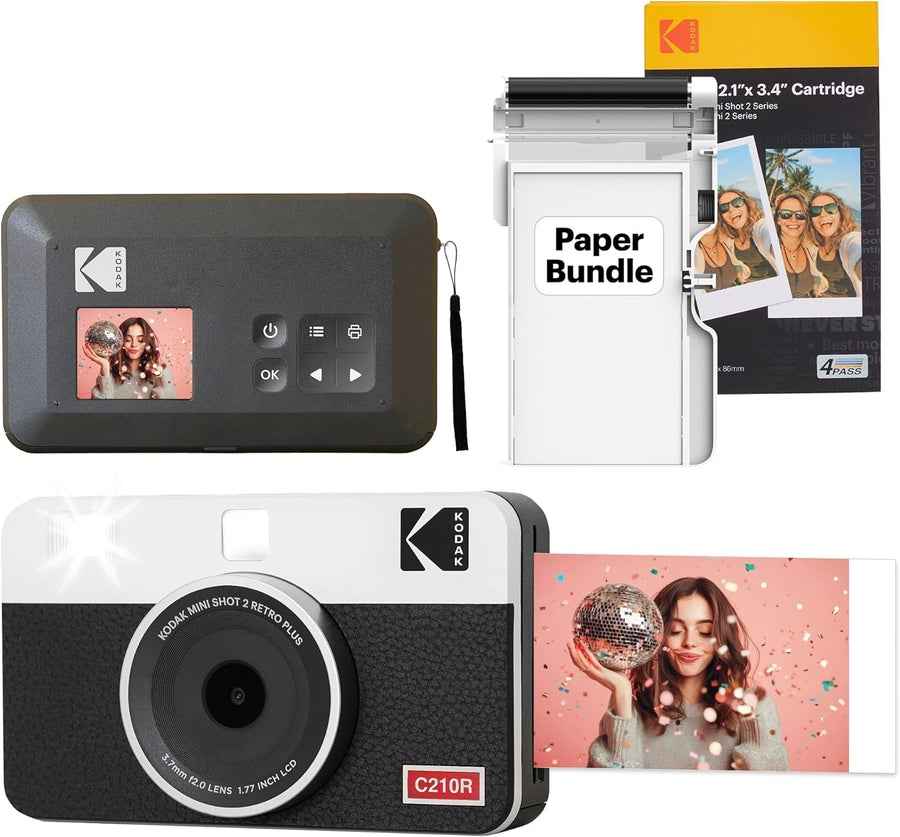 2 in 1 Instant Camera Photo Printer Bluetooth Portable 38 Sheets