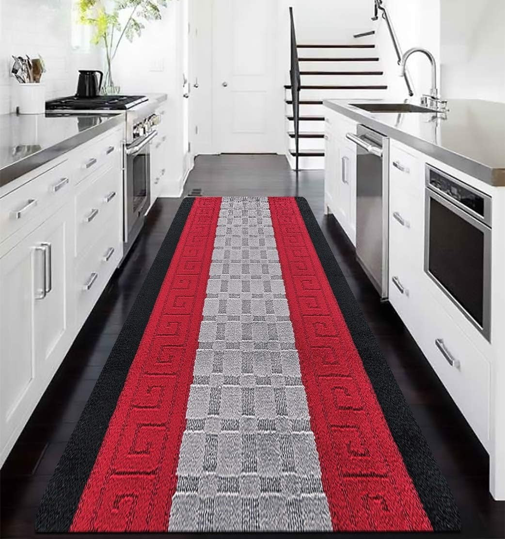Waterproof Hallway Runner Rug 80x300cm Heavy Duty Non Slip Kitchen Floor Mat