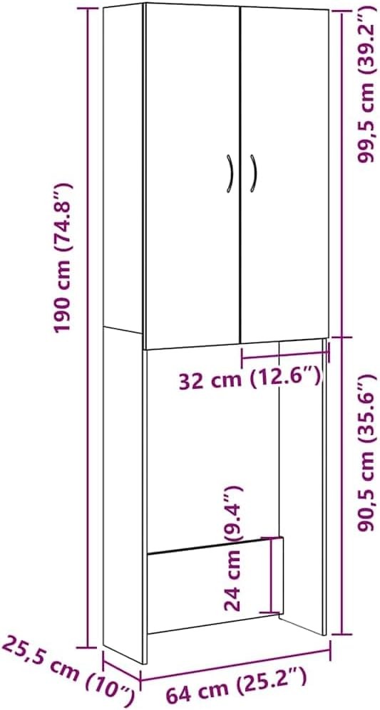 Washing Machine Storage Cabinet Tall Laundry Bathroom Cupboard Over Appliance
