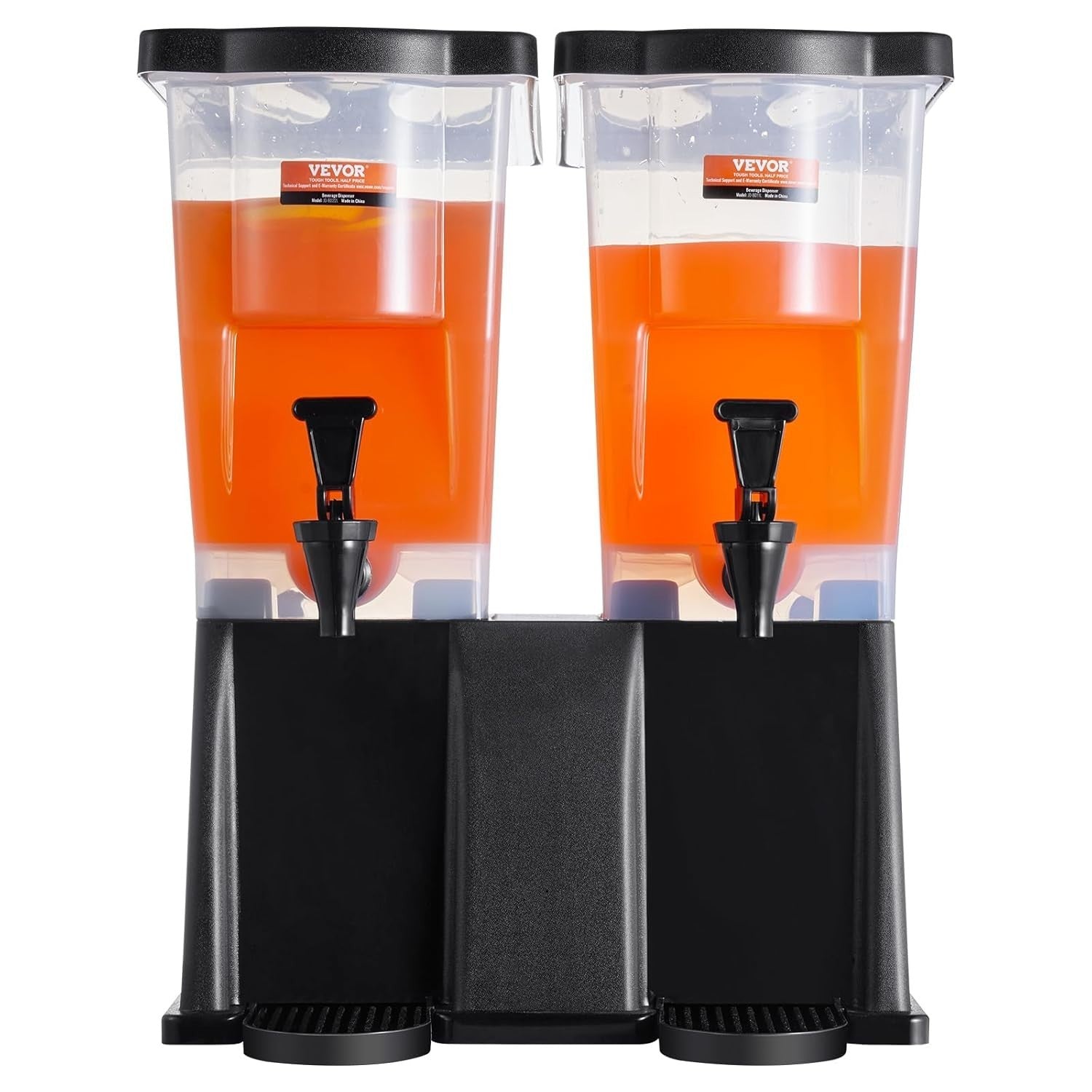 Double Drink Beverage Dispenser 20L | Dual Tank Juice Lemonade Iced Tea Stand