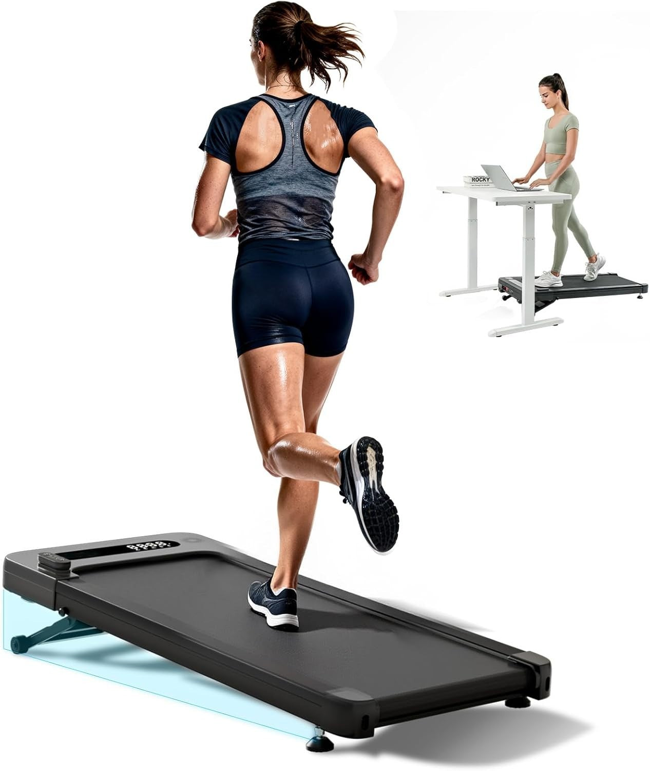 10% Auto Incline Walking Pad 2.5HP Under Desk Treadmill Smart App Scenic Routes