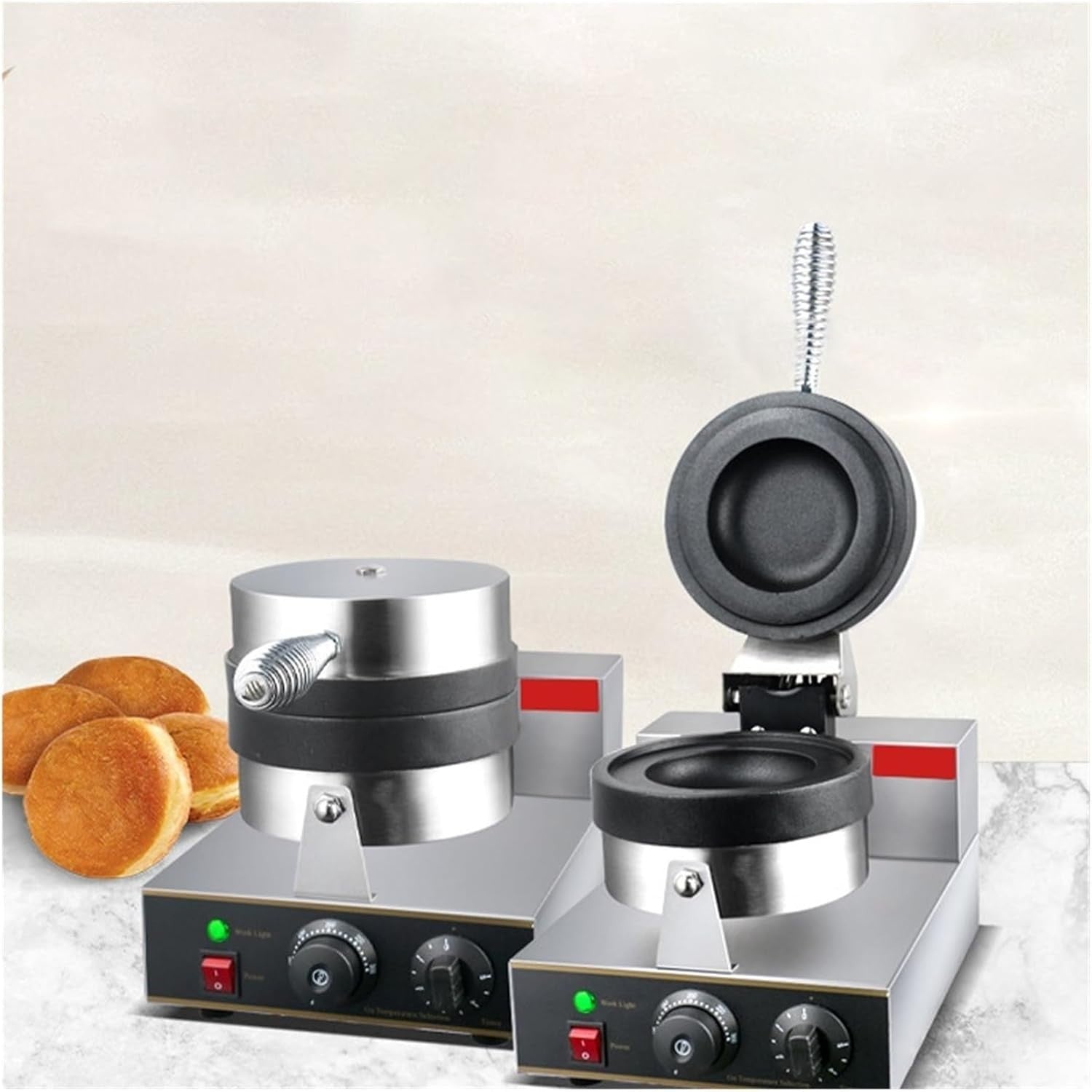 Commercial 1300W Electric Bread & Sandwich Maker 220V Non-Stick Plates