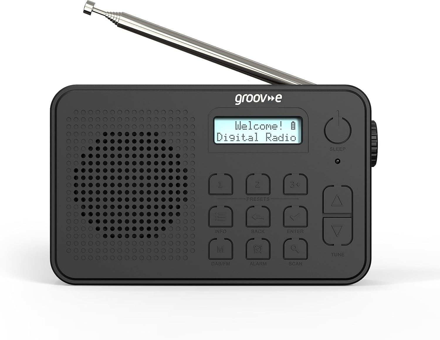 Rechargeable DAB FM Radio Bluetooth Alarm Clock 80 Presets