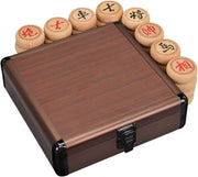 Beechwood Xiangqi Travel Chess Set Leather Board Gift Box 2 Player