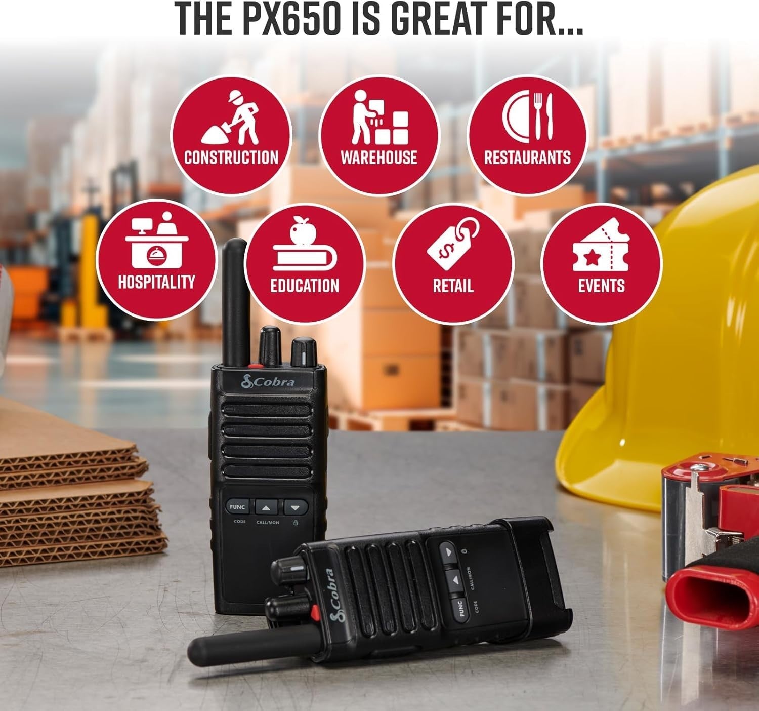Professional Walkie Talkies 6 Pack PMR446 Rechargeable IP54 2 Way Radios