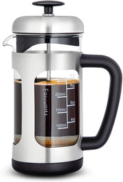 Stainless Steel French Press 350ml Coffee Maker Heat-Resistant Glass Soft Grip