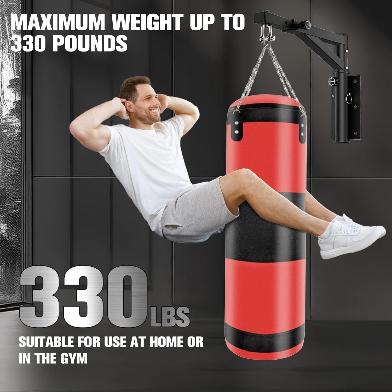 Adjustable Punch Bag Wall Bracket 360° Silent Heavy Duty Mount