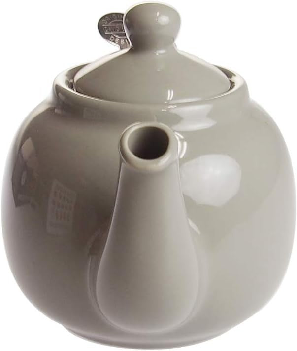 Ceramic Teapot with Infuser 600ml Grey Farmhouse Loose Leaf Tea Pot