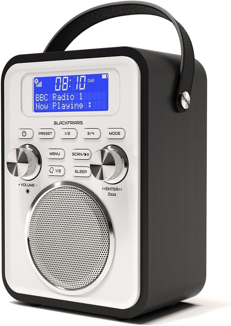 Portable DAB+/FM Digital Radio Bluetooth Remote Rechargeable Alarm
