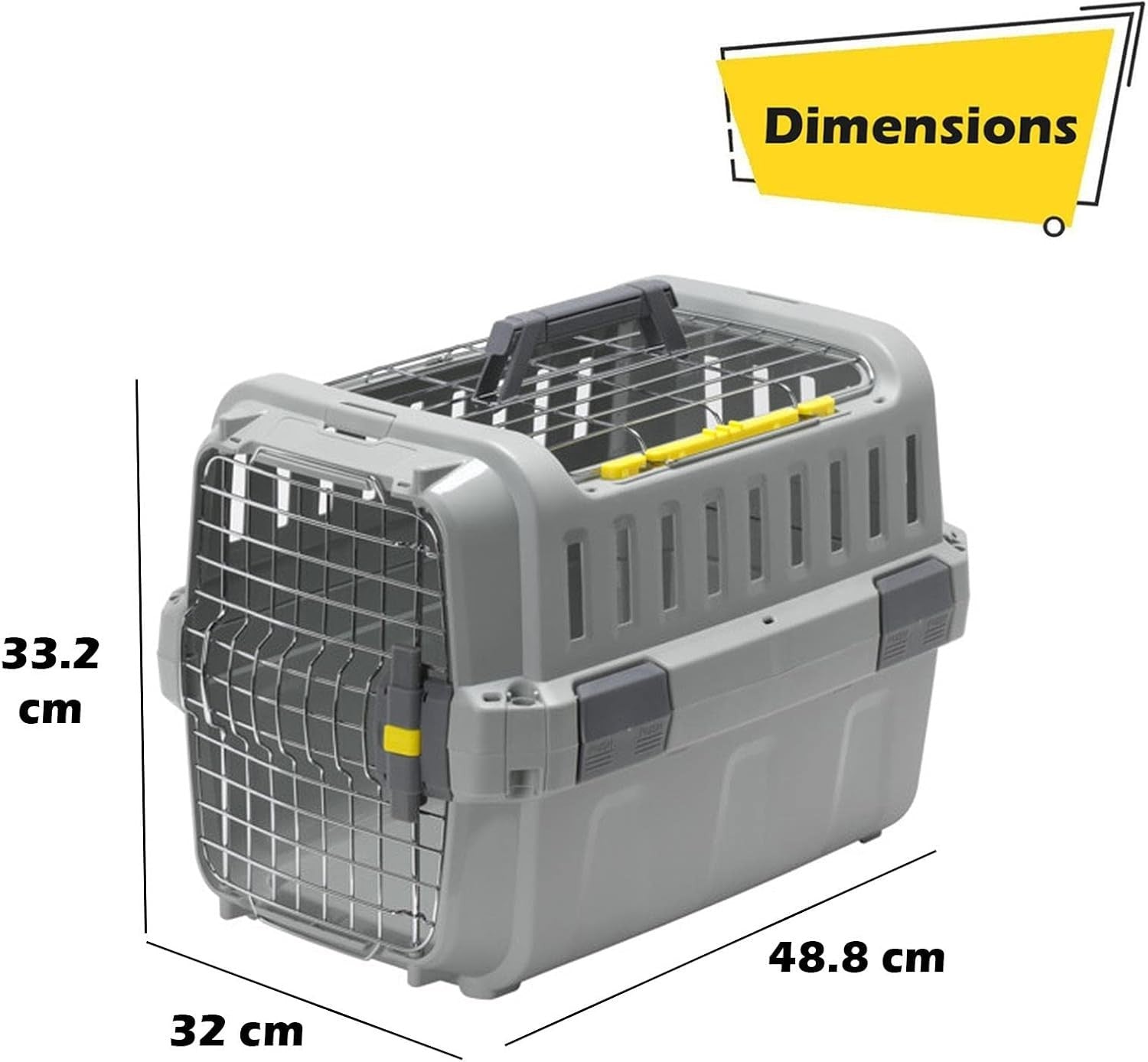 Pet Carrier Crate Small Durable Travel Cage Foldable Plastic Cat Box Air Vents