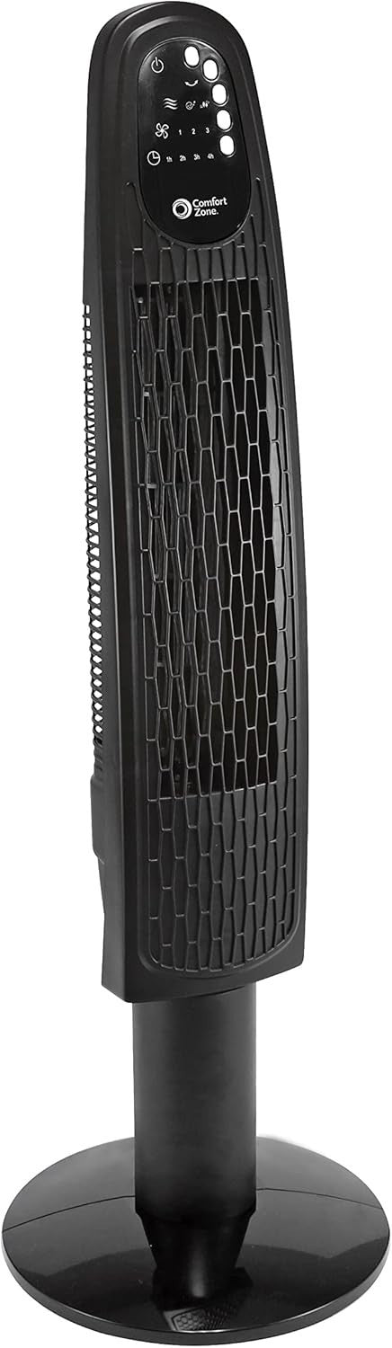 36 Inch Oscillating Tower Fan – Remote Control, 3 Speeds, LED Display, Quiet