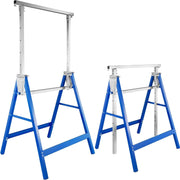 2 Telescopic Trestles Adjustable 79.5–130cm Folding Sawhorses 220kg Each