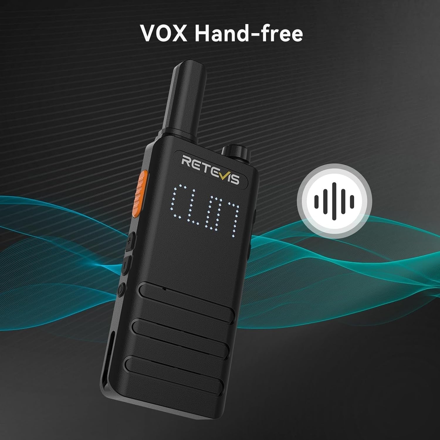 Slim Walkie Talkies 4 Pack Screen VOX USB-C PMR446 Business Radio
