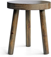 Rustic Wooden Side Table Plant Stand Mini Stool Bedside Table 35cm Solid Wood