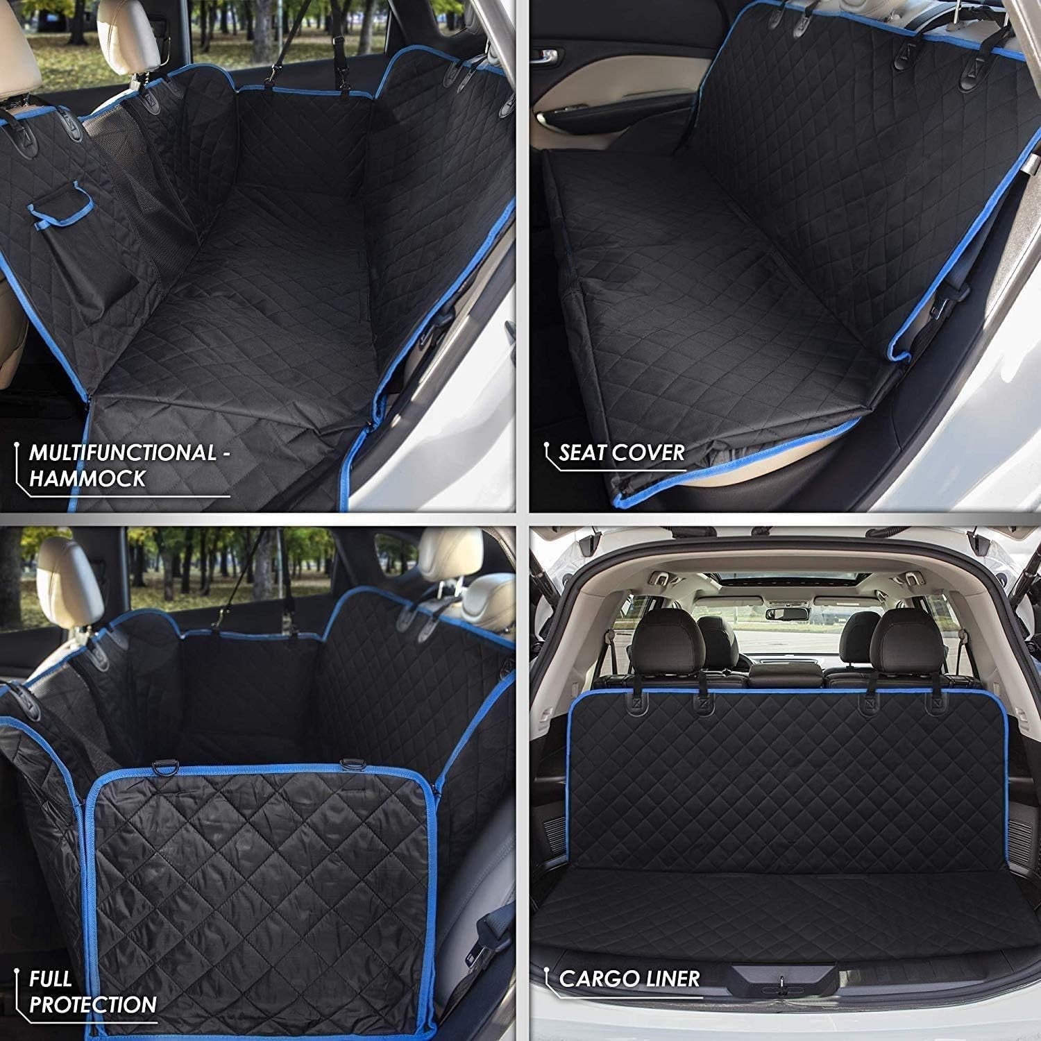 Waterproof Dog Car Hammock Back Seat Cover Mesh Window Non Slip Mat