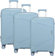 3pc Polypropylene Suitcase Set 20 24 28 TSA Lock Spinner Wheels
