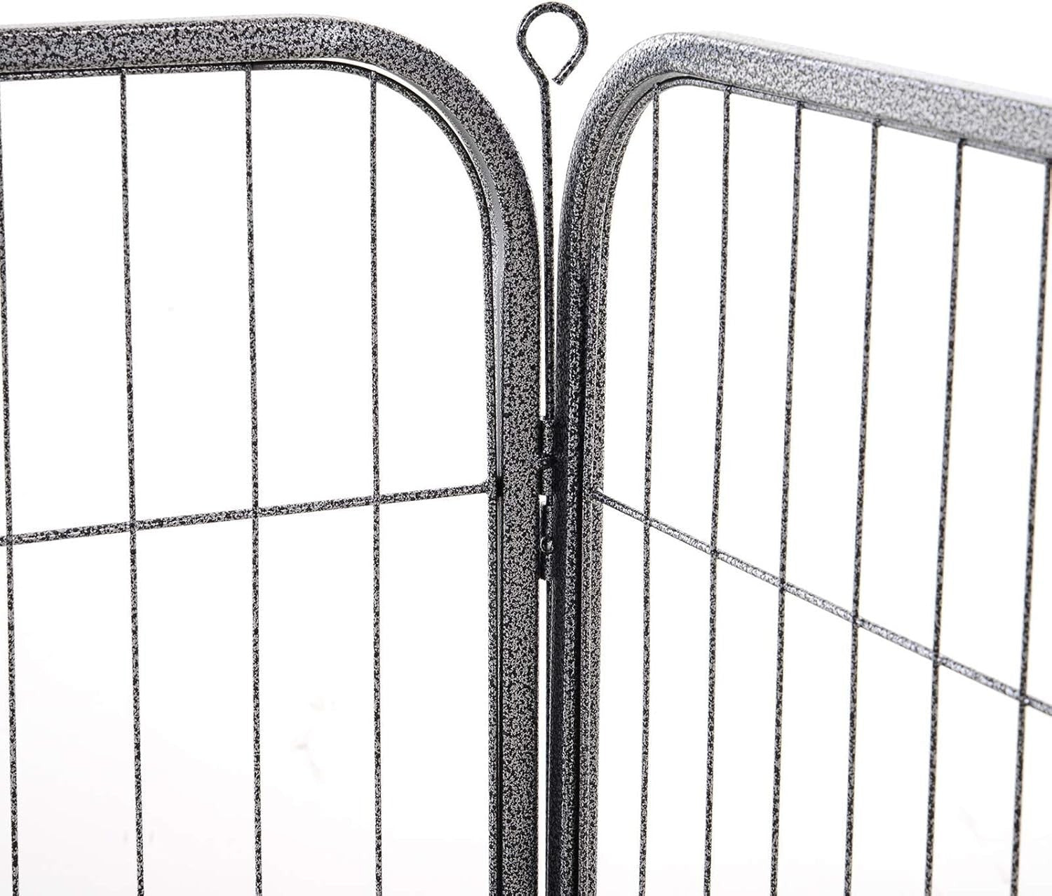 Heavy Duty Foldable Metal Pet Playpen 82x82x60cm Indoor Outdoor Kennel