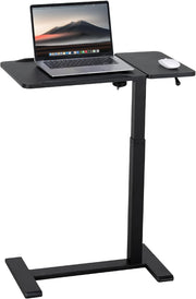 Overbed Laptop Table Height Adjustable Rolling Desk C Shape Tilt Top