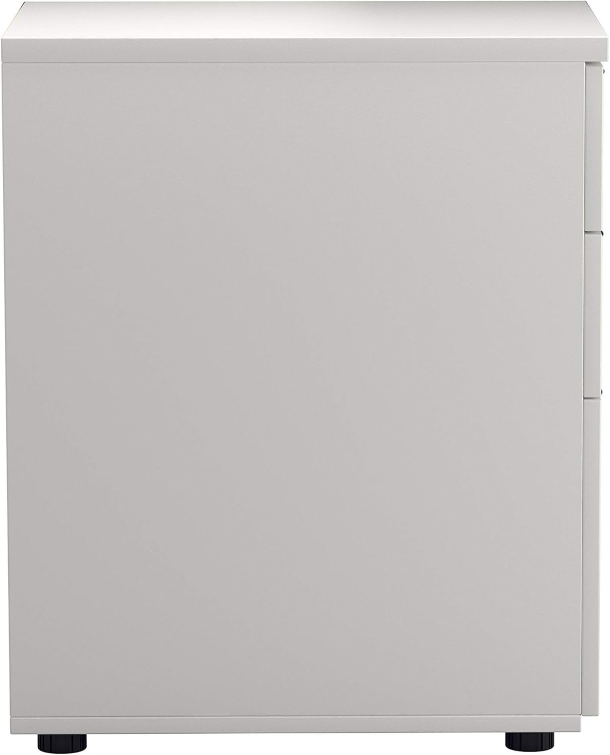 White 3 Drawer Lockable Filing Cabinet 40.4x60x73cm Wood
