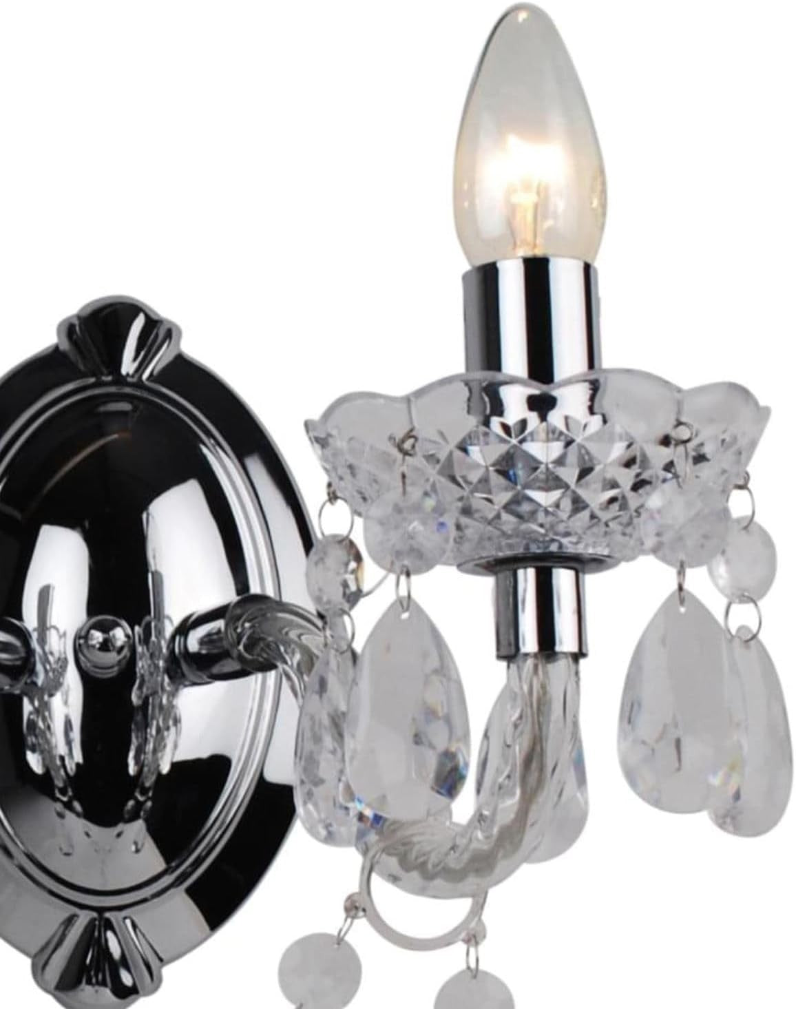 Clear Acrylic Wall Light Twin Sconce | Dimmable LED Compatible Elegant Lamp