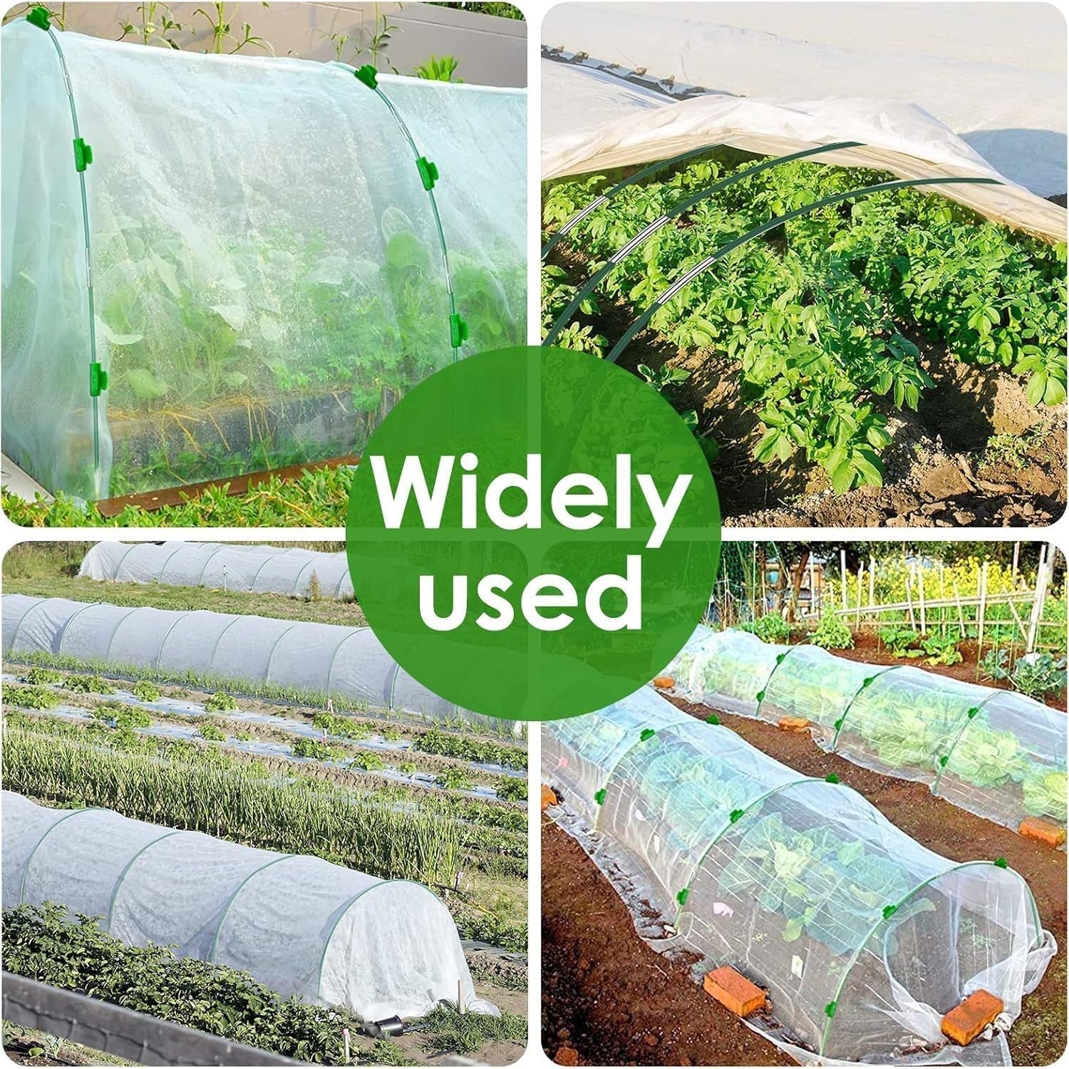 6pcs Adjustable Garden Hoop Frame Set for Raised Beds & Grow Tunnels 115×85cm