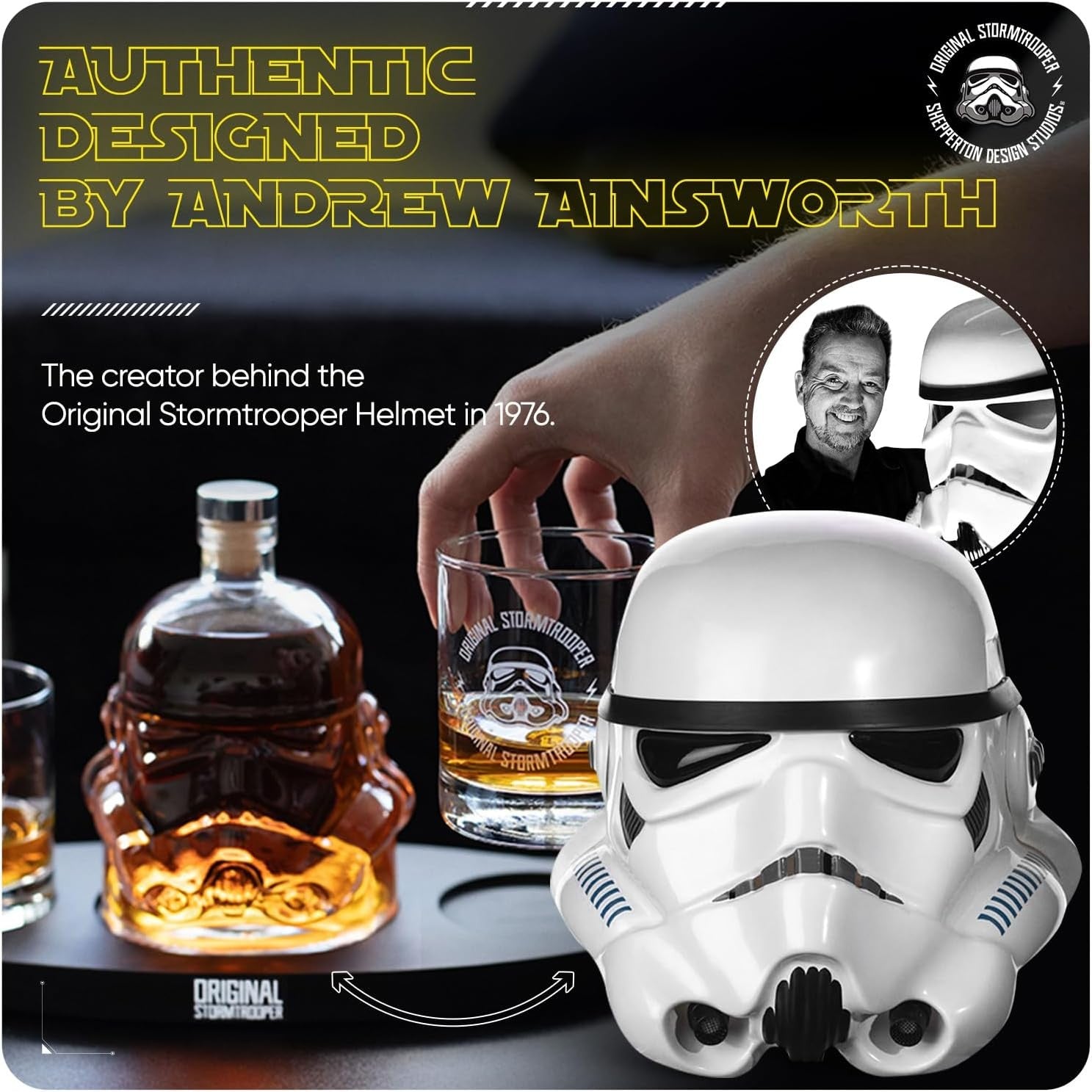 Stormtrooper Whiskey Decanter 750ml Set with 2 Glasses & Display Tray Gift