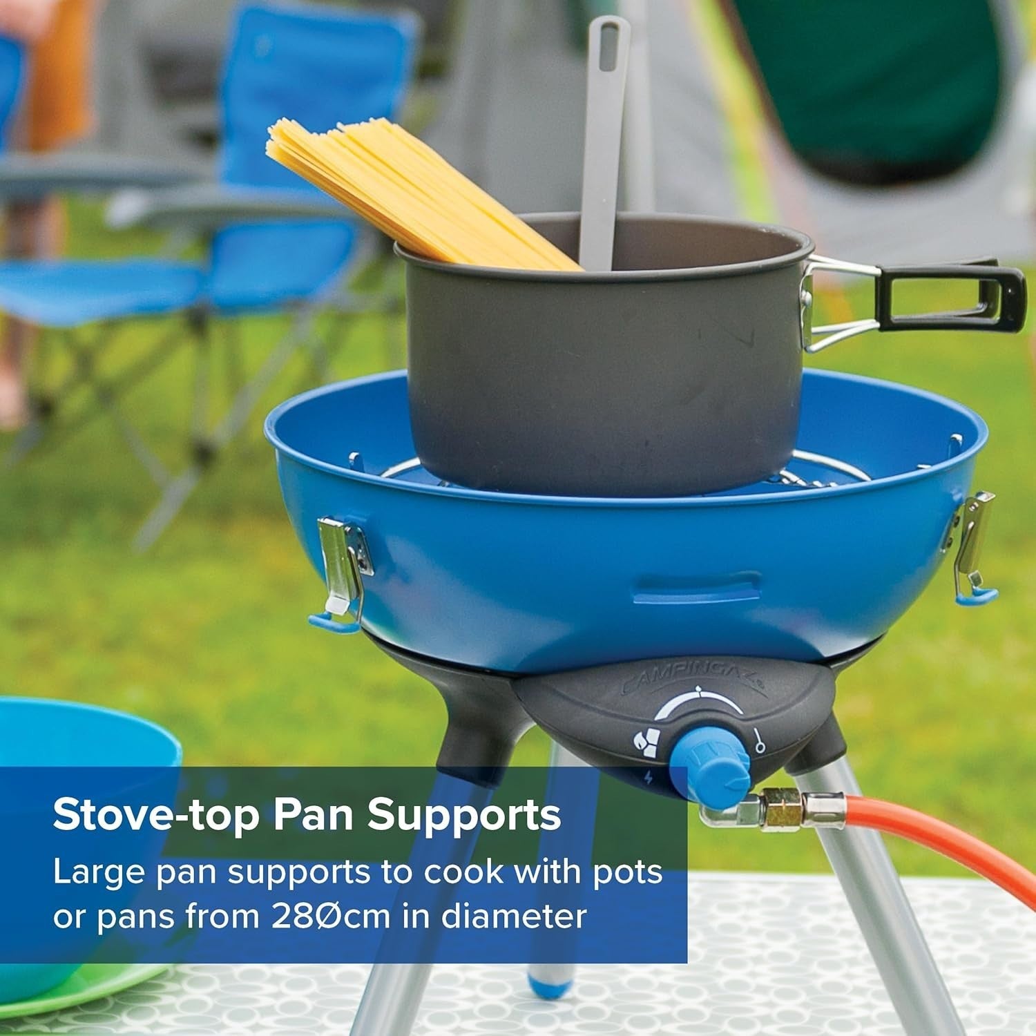 Portable All-In-One Gas BBQ Grill 2000W | Griddle + Grid + Wok Lid