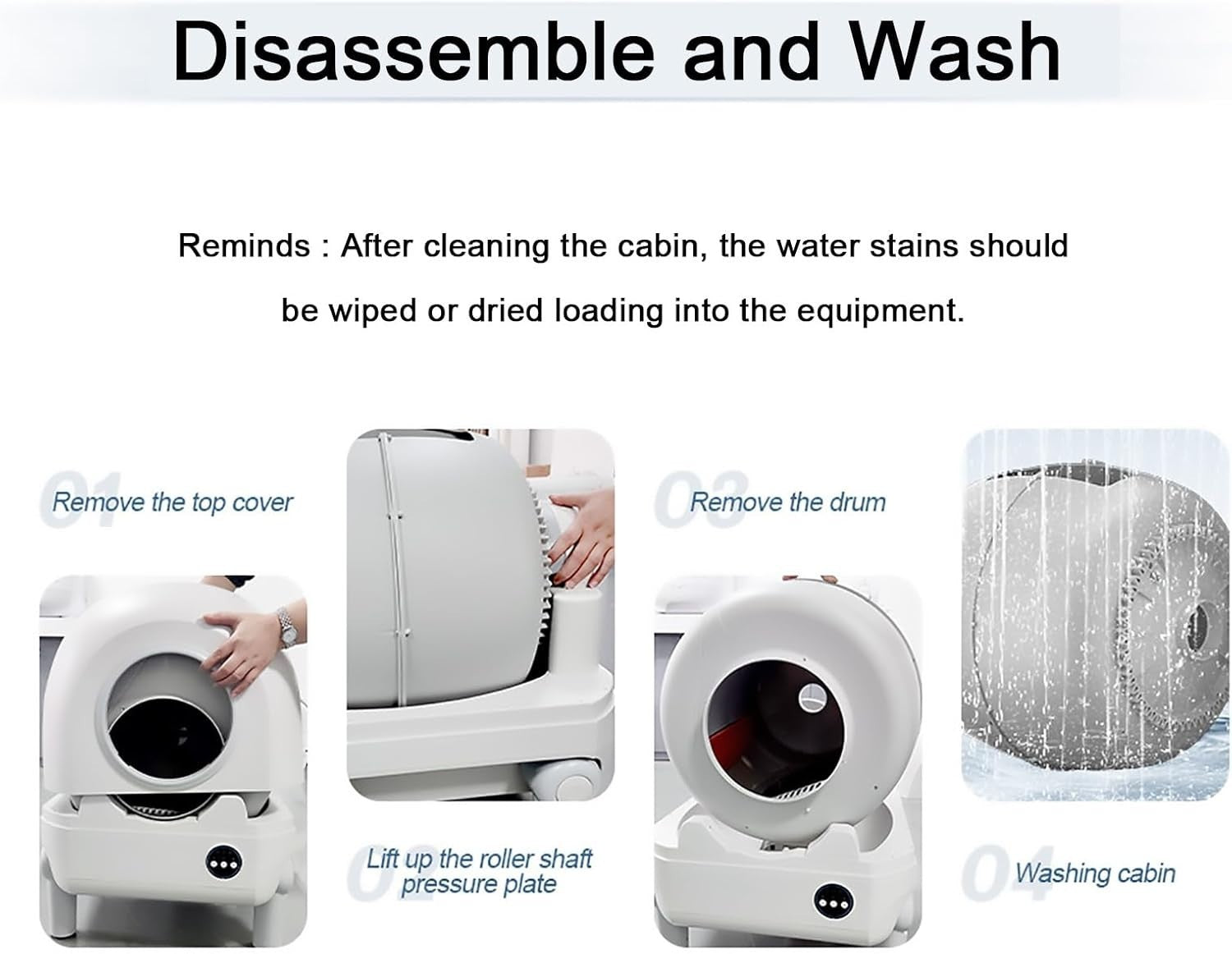 Smart Self Cleaning Cat Litter Box APP Control 70L Multi Cat XL
