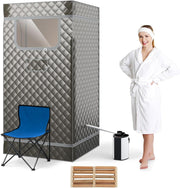 Portable Steam Sauna Tent w/ 3L Steamer & Remote – Full Body Home Detox Spa