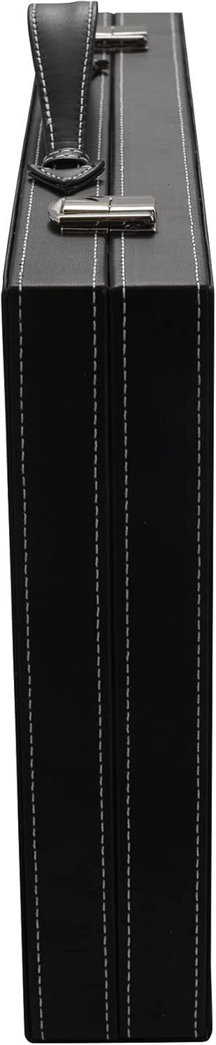 Backgammon Travel Set 14.75 Inch Folding Board with Case Dice Cups