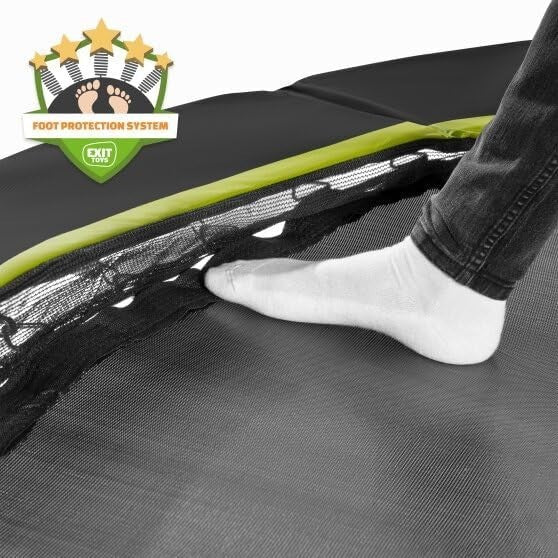 183cm In-Ground Sports Trampoline Garden Outdoor Safe Jumping Black