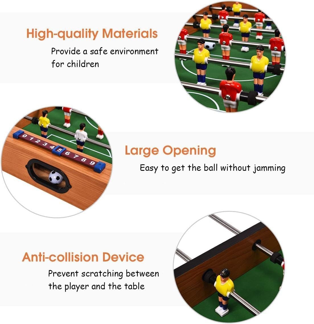 2 in 1 Mini Game Table Foosball Air Hockey Slide Kids Family Play